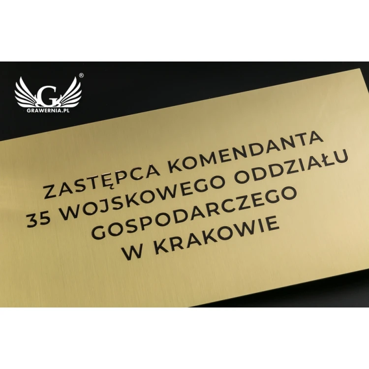 Engraved Brass Plate with Milling - Size 240x125mm - TAB066