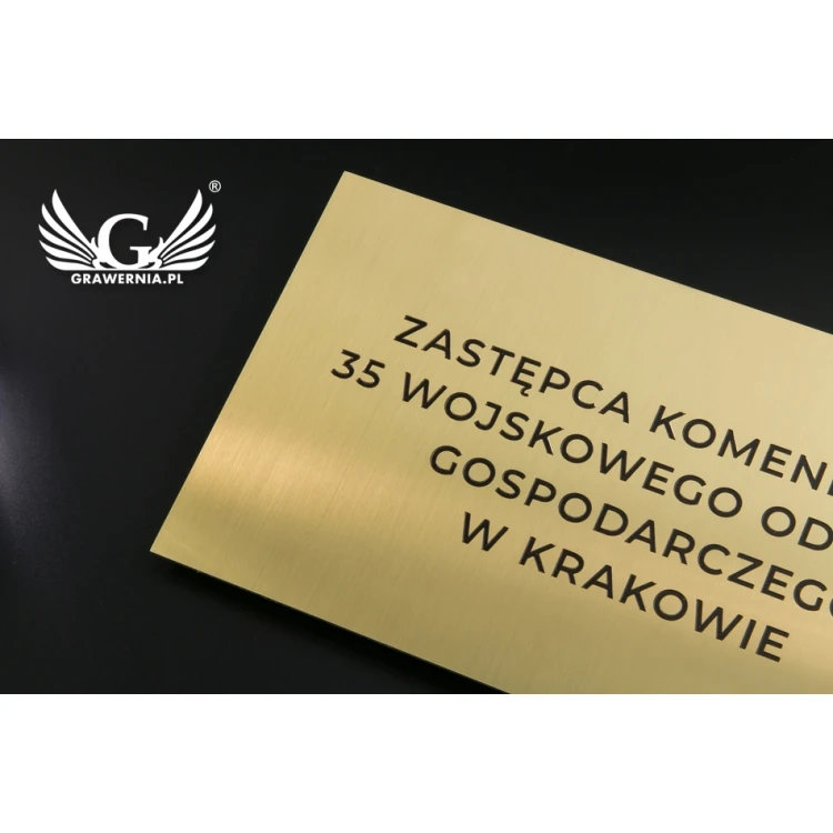 Engraved Brass Plate with Milling - Size 240x125mm - TAB066