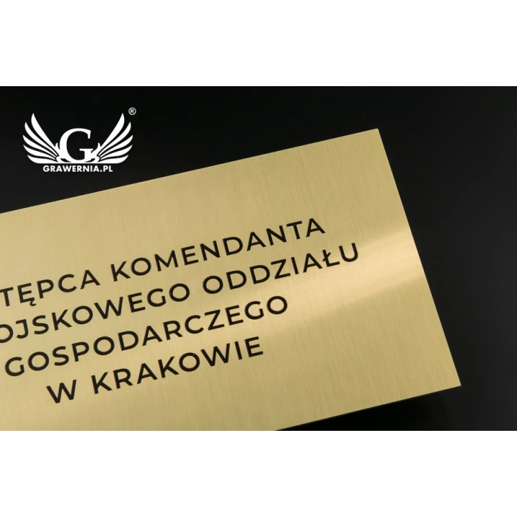 Engraved Brass Plate with Milling - Size 240x125mm - TAB066