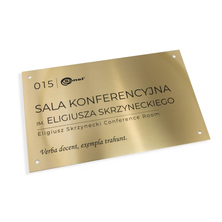 Engraved Brass Plate - size 400x245mm - TAB078