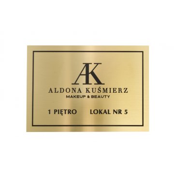Engraved Brass Plate - size 210x150mm - TAB061