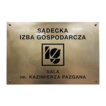 Engraved Brass Plate - Polished Brass - CNC Engraving with Filling - Size 800x540mm - TAB409