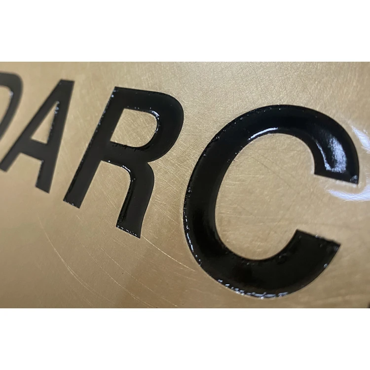 Engraved Brass Plate - Polished Brass - CNC Engraving with Filling - Size 800x540mm - TAB409