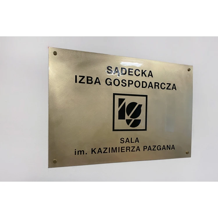 Engraved Brass Plate - Polished Brass - CNC Engraving with Filling - Size 800x540mm - TAB409
