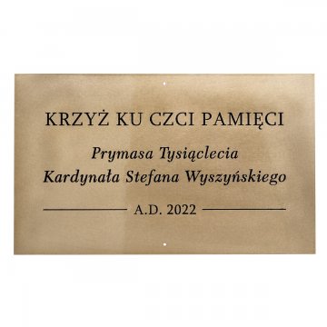 Engraved Brass Plate - Polished Brass - CNC Engraving with Filling - Size 500x300mm - TAB667