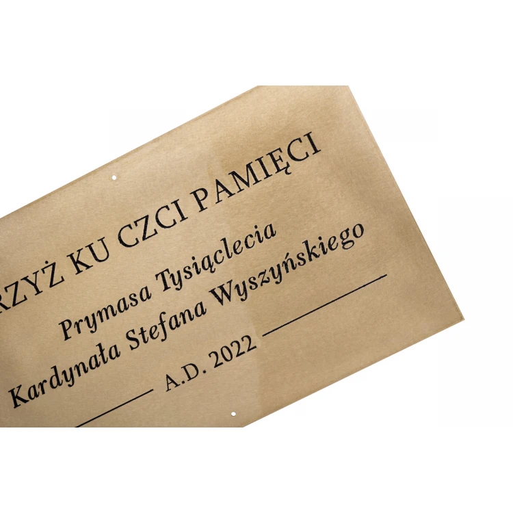 Engraved Brass Plate - Polished Brass - CNC Engraving with Filling - Size 500x300mm - TAB667