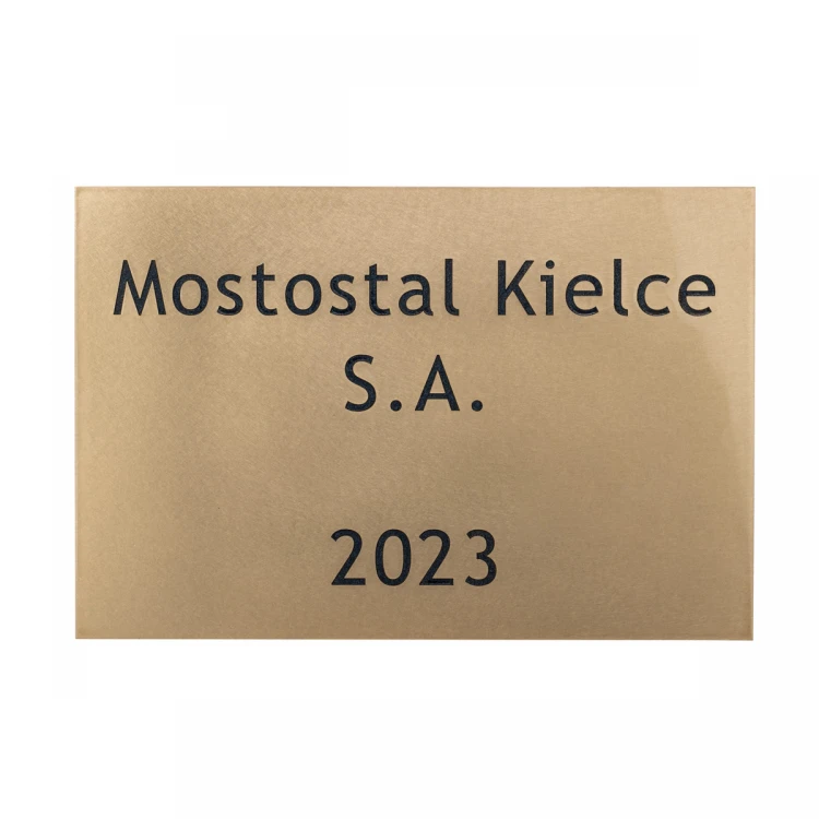 Engraved Brass Plate - Polished Brass - CNC Engraving with Filling - Size 300x200mm - TAB513