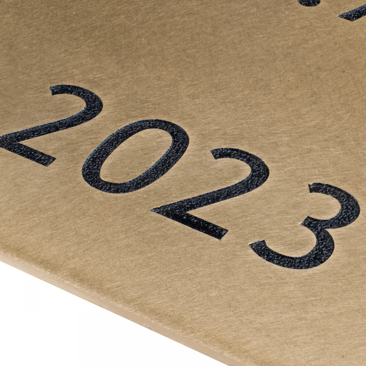 Engraved Brass Plate - Polished Brass - CNC Engraving with Filling - Size 300x200mm - TAB513