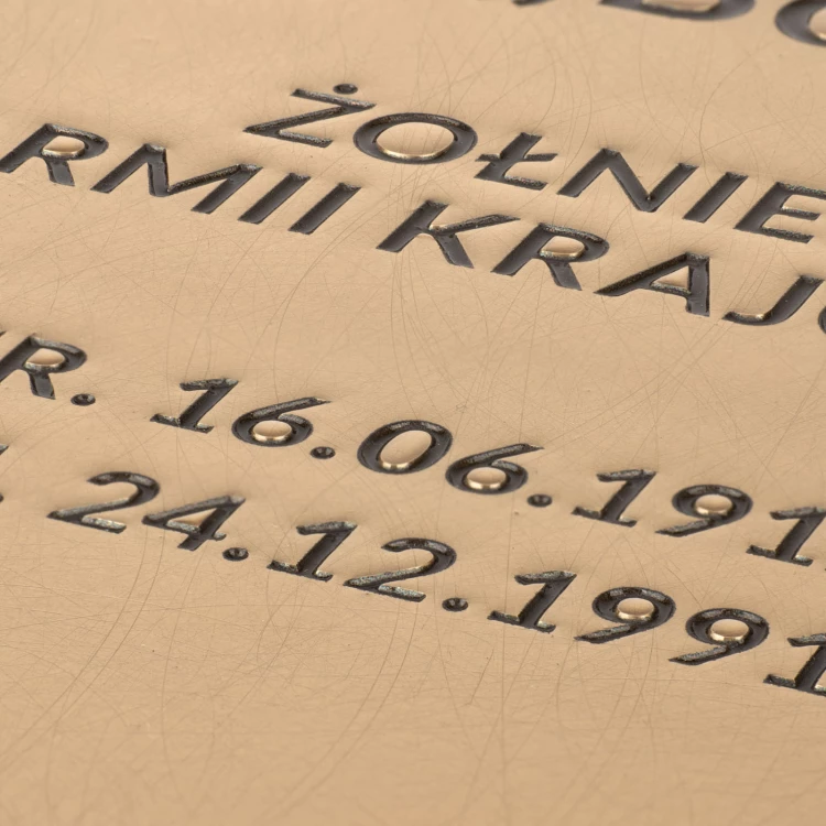 Memorial plaque with photo - brushed and lacquered brass - dimensions 300x210mm - TAB556 AWAITING APPROVAL Ask Dorota