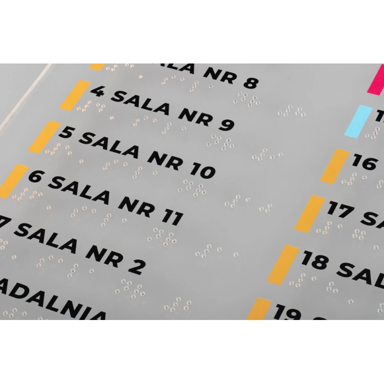 Typhlographic Plan with Braille Script - Plexi and ADA - Size: 594x420mm (A2) - TAB387