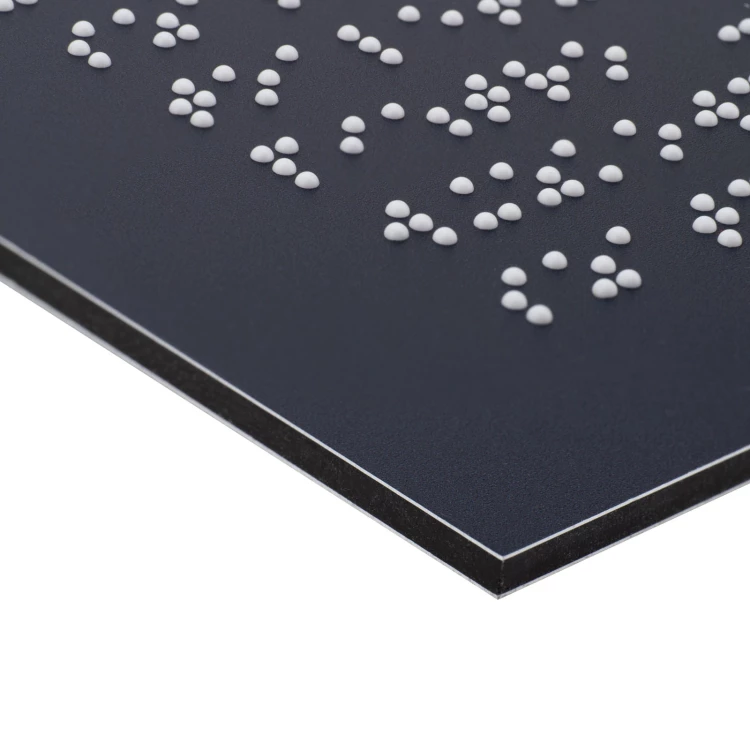 Dibond board with Braille script - size 250x230mm - TAB555