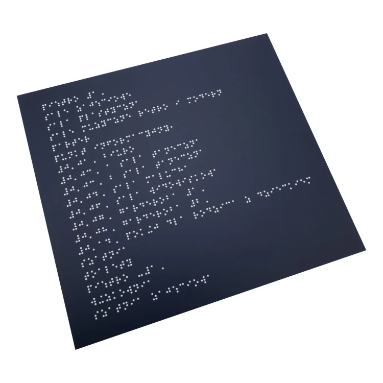 Dibond board with Braille script - size 250x230mm - TAB555