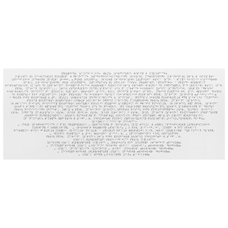 Dibond board with Braille - Size 770x320 mm - TAB669