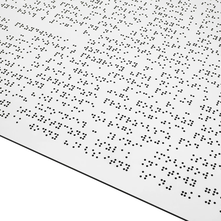 Dibond board with Braille - Size 770x320 mm - TAB669