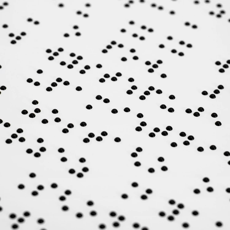Dibond board with Braille - Size 770x320 mm - TAB669