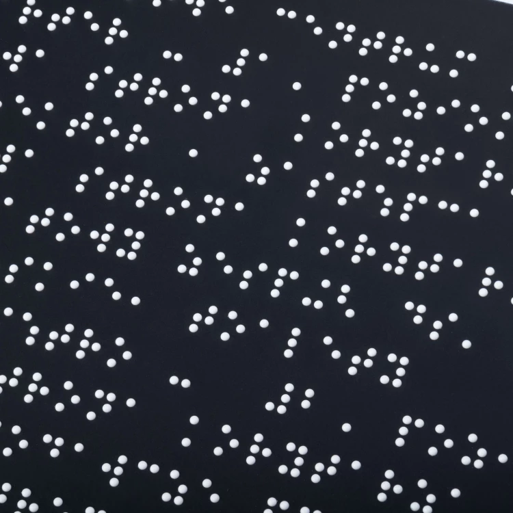 Braille Board - Matte Black Acrylic - Size 600x450mm - DARK - TAB536