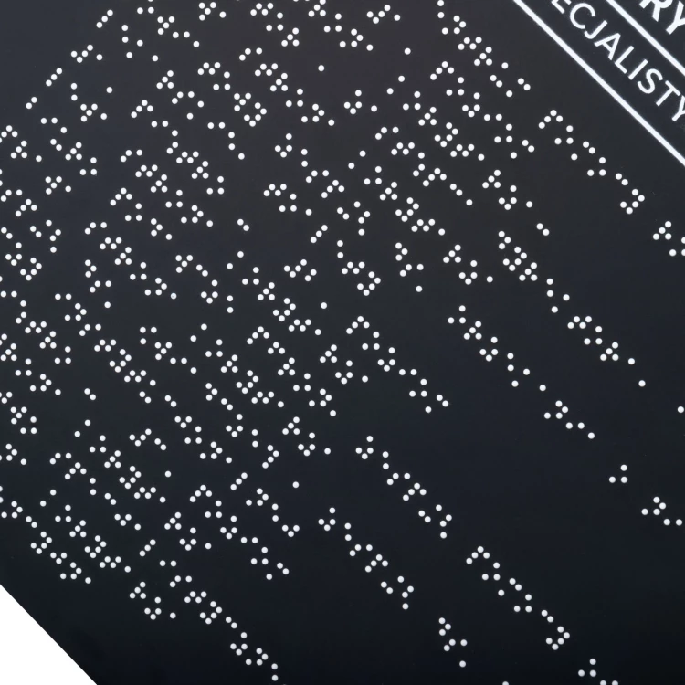 Braille Board - Matte Black Acrylic - Size 600x450mm - DARK - TAB536