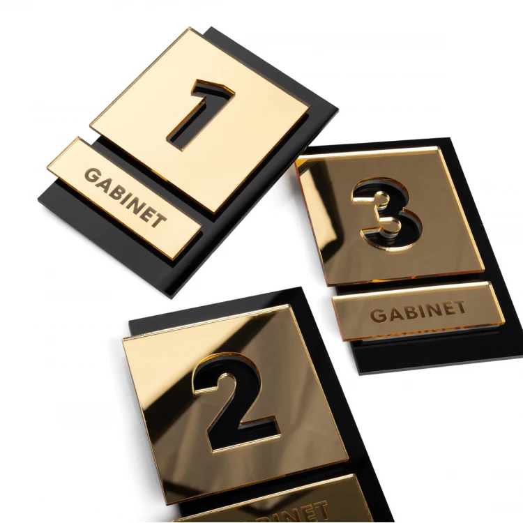 Acrylic plaque with any numbering and text - size: 100x145mm - TAB472