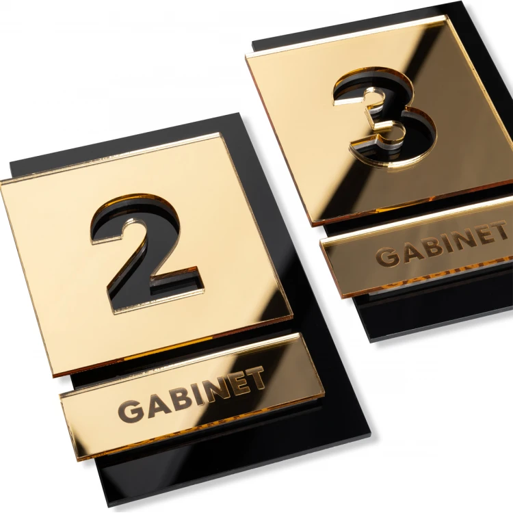 Acrylic plaque with any numbering and text - size: 100x145mm - TAB472