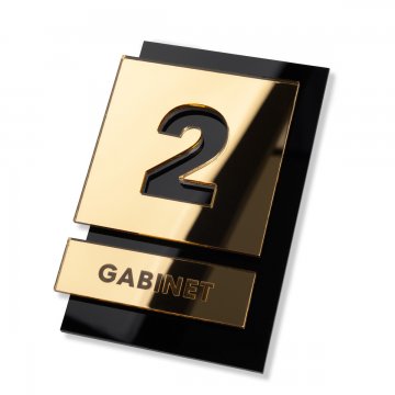 Acrylic plaque with any numbering and text - size: 100x145mm - TAB472