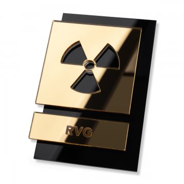 Acrylic plaque with pictogram - RVG - dimensions: 100x145mm - TAB469