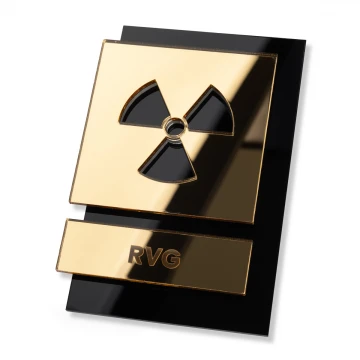 Acrylic plaque with pictogram - RVG - dimensions: 100x145mm - TAB469