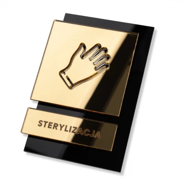 Acrylic Sign with Pictogram - Sterilization - size: 100x145mm - TAB470
