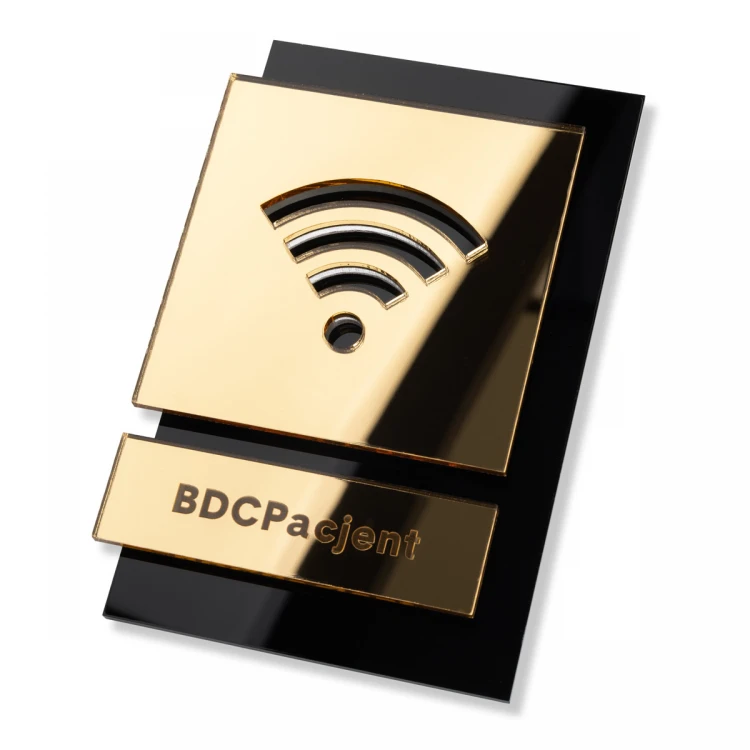 Acrylic Sign with Pictogram - Wi-Fi - Size: 100x145mm - TAB471