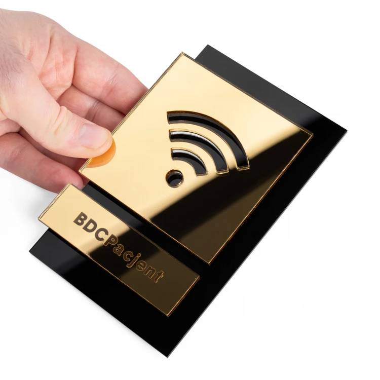 Acrylic Sign with Pictogram - Wi-Fi - Size: 100x145mm - TAB471