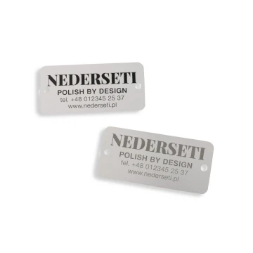 Aluminium product plate - indestructible print - dimensions 55x26x1mm - TAB090