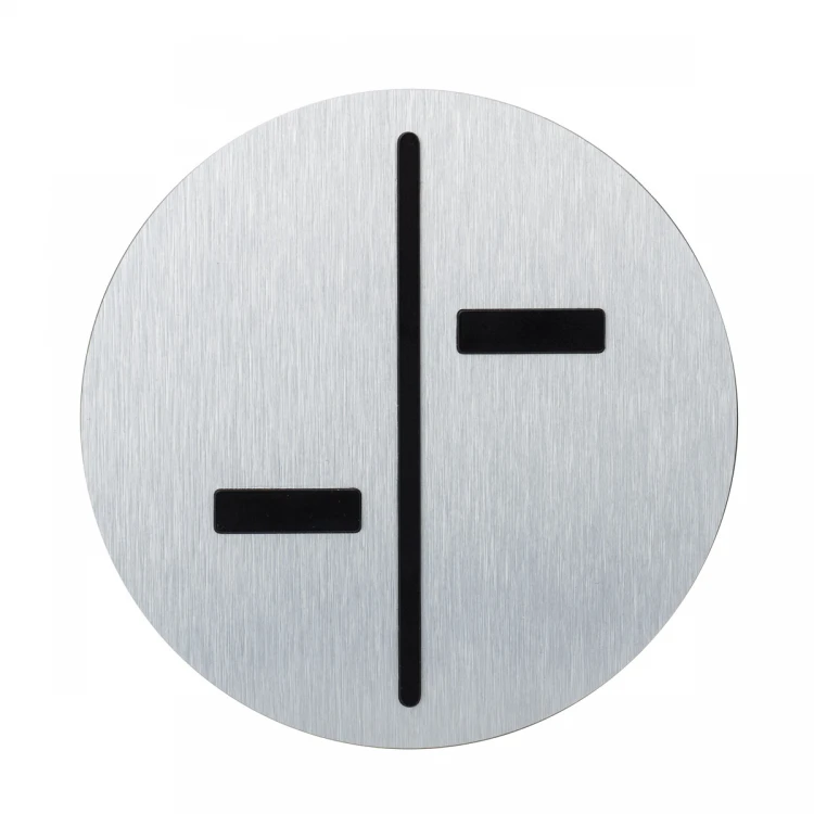 Plaque for the blind with pedestrian island marking - dibond - dimensions 120x120mm -TAB465