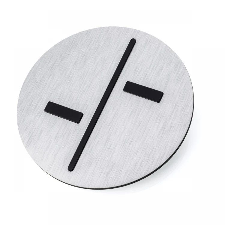 Plaque for the blind with pedestrian island marking - dibond - dimensions 120x120mm -TAB465