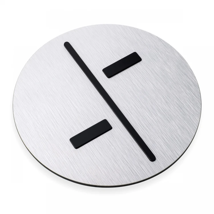 Plaque for the blind with pedestrian island marking - dibond - dimensions 120x120mm -TAB465