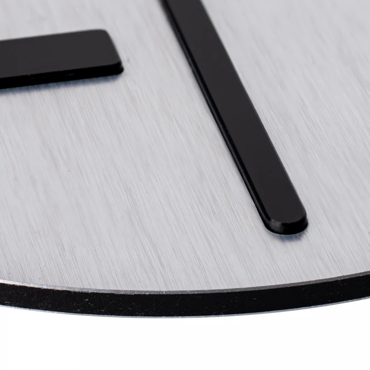 Plaque for the blind with pedestrian island marking - dibond - dimensions 120x120mm -TAB465