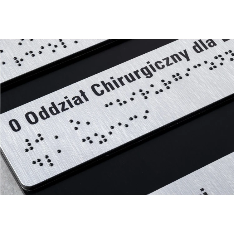 Elevator sign made of dibond and PVC with Braille lettering - size 173x265mm - TAB461