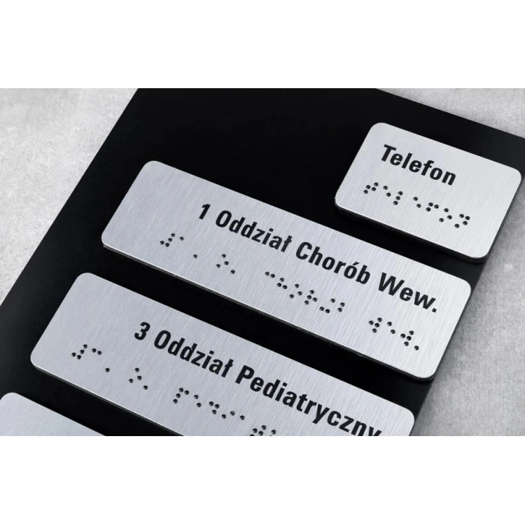 Dibond and PVC elevator sign with Braille lettering - size 133x265mm - TAB460