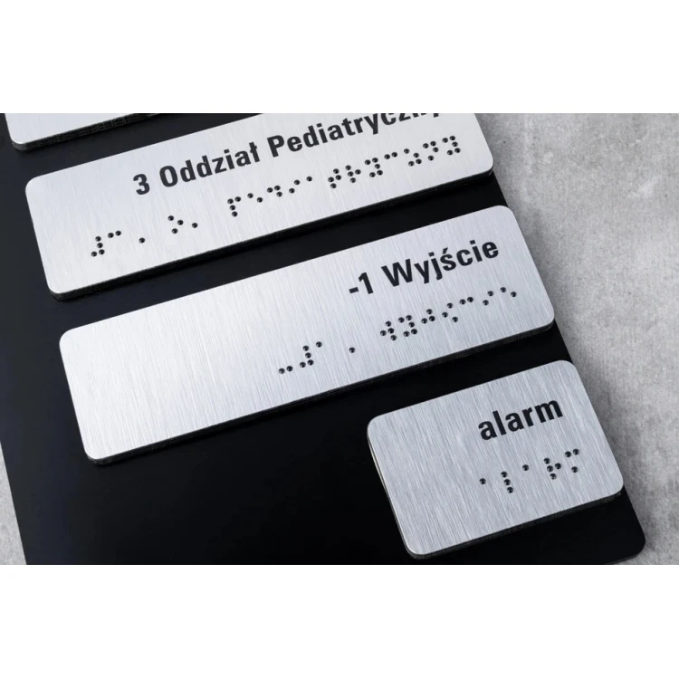 Dibond and PVC elevator sign with Braille lettering - size 133x265mm - TAB460