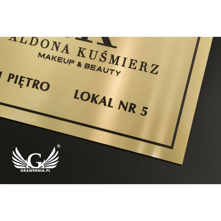 Engraved Brass Plate - size 210x150mm - TAB061