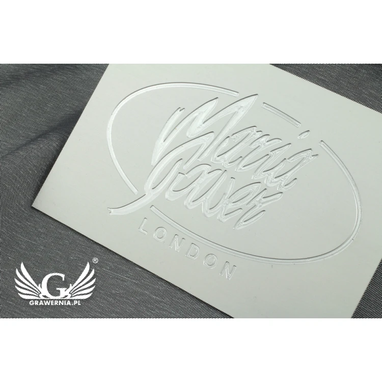 Anodized Aluminum Company Plaque - CNC Engraving - Size 115x80mm, Thickness 1mm