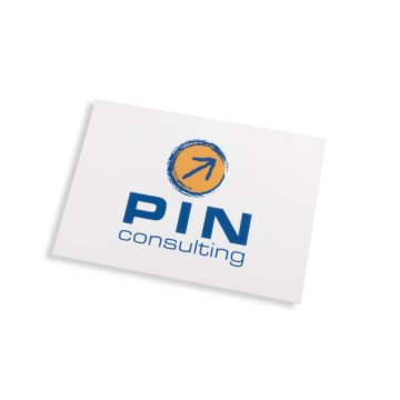 COMPANY SIGN WITH CUSTOM LOGO - WHITE ACRYLIC 3mm thick - dimensions 210x148mm - UV PRINTING