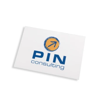 COMPANY SIGN WITH CUSTOM LOGO - WHITE ACRYLIC 3mm thick - dimensions 210x148mm - UV PRINTING