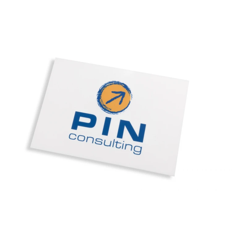 COMPANY SIGN WITH CUSTOM LOGO - WHITE ACRYLIC 3mm thick - dimensions 210x148mm - UV PRINTING