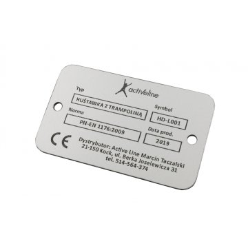 Engraved Aluply Aluminium Plate - Size 50x30mm - TAB063