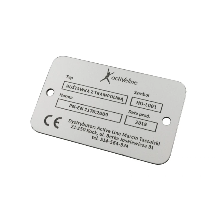 Engraved Aluply Aluminium Plate - Size 50x30mm - TAB063