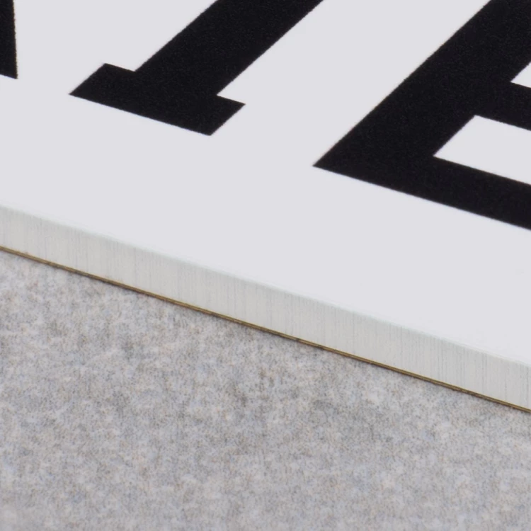Information plaque - white, glossy acrylic - dim. 300x60mm - TAB571