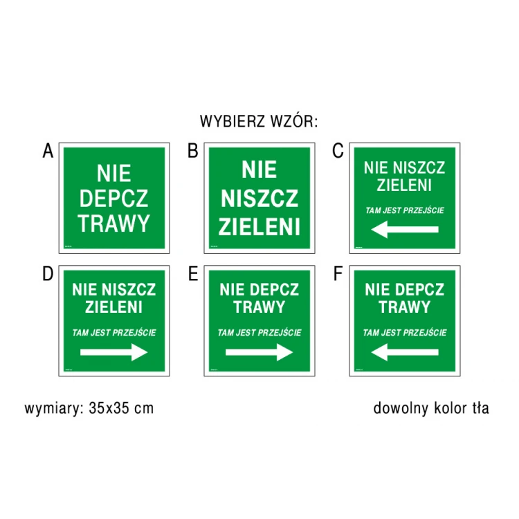 Please Do Not Damage the Greenery Sign - size 350x350mm - PVC - UV print - TAB168