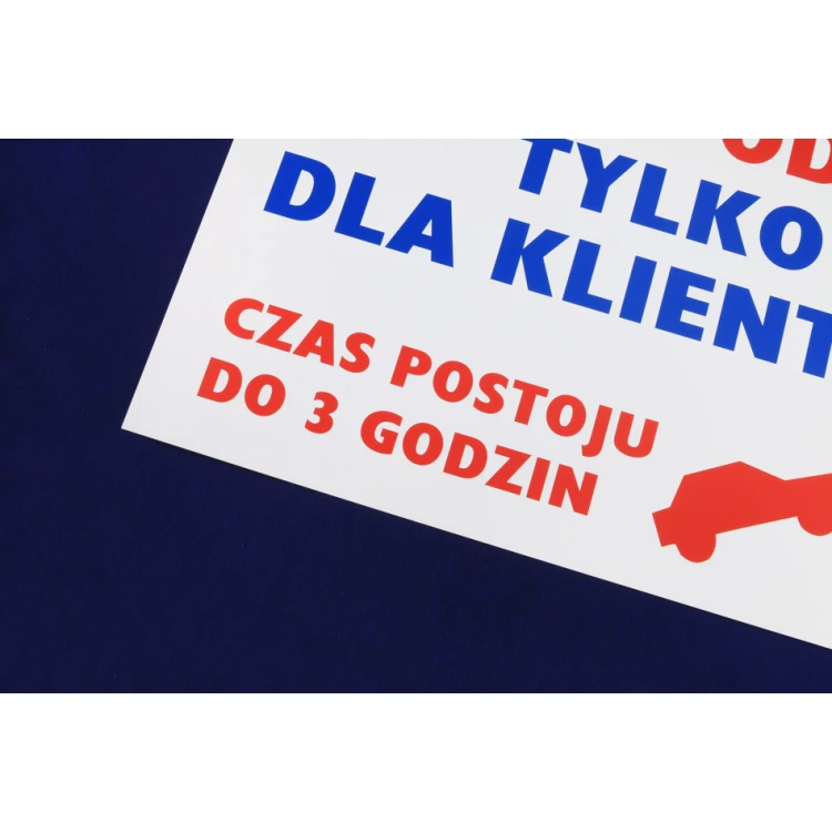 Information sign made of PVC material thickness 0.7mm - dimensions 320x400mm - UV print