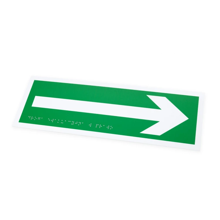 Informational Directional Sign with Braille - size 350x120mm - PVC - UV color print - BHP191