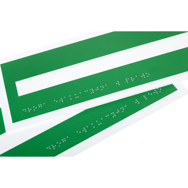Informational Directional Sign with Braille - size 350x120mm - PVC - UV color print - BHP191