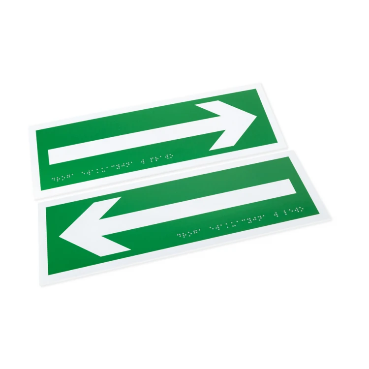 Informational Directional Sign with Braille - size 350x120mm - PVC - UV color print - BHP191